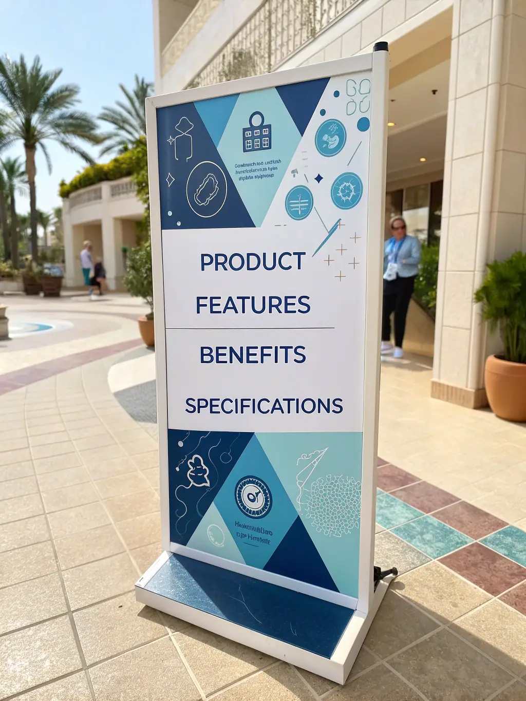 A visually appealing graphic showcasing product features and benefits, emphasizing user experience and market positioning.