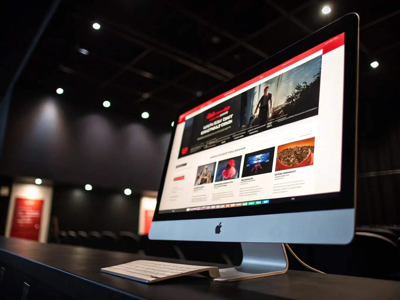 A sleek and modern website design concept, highlighting user experience and visual appeal, representing the web development and design services offered.